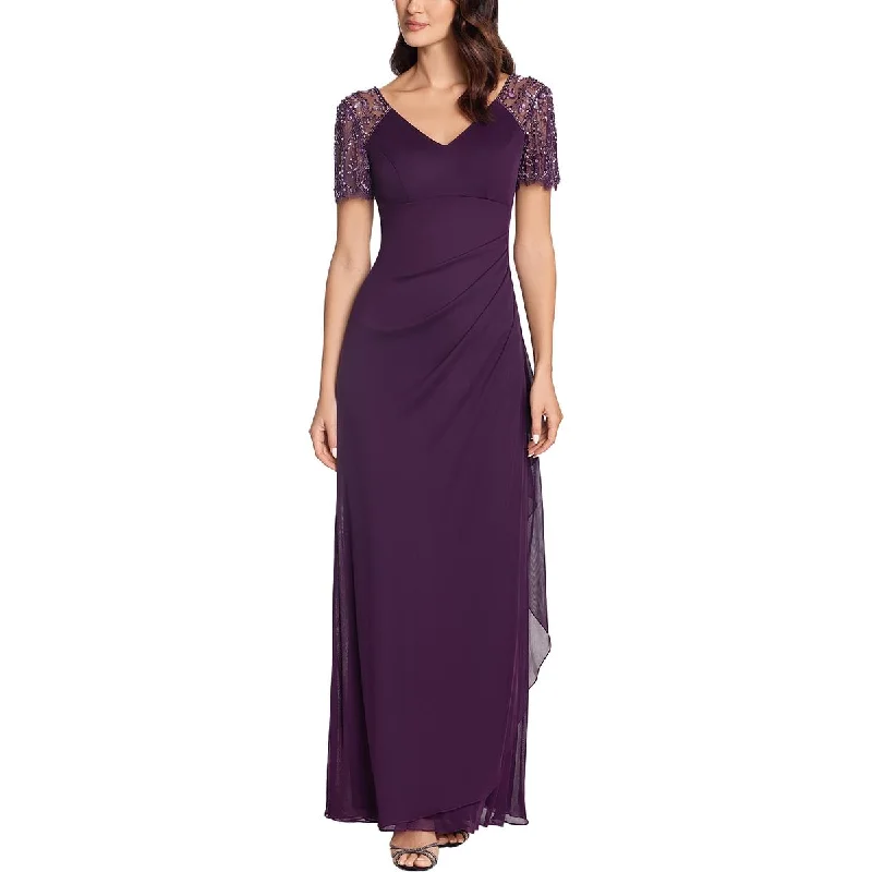 elegant dressXscape Womens Chiffon Embellished Evening Dress