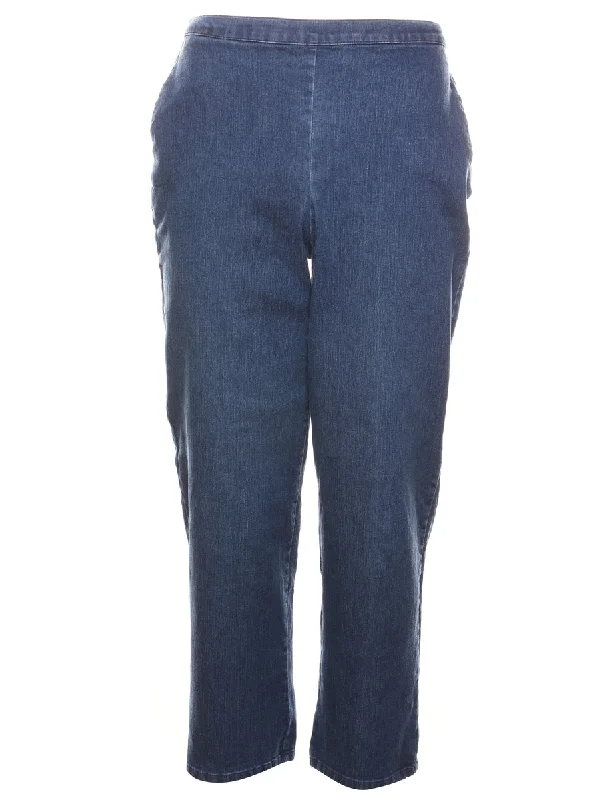 high-quality coatMedium Wash Casual Denim Trousers - W30 L27