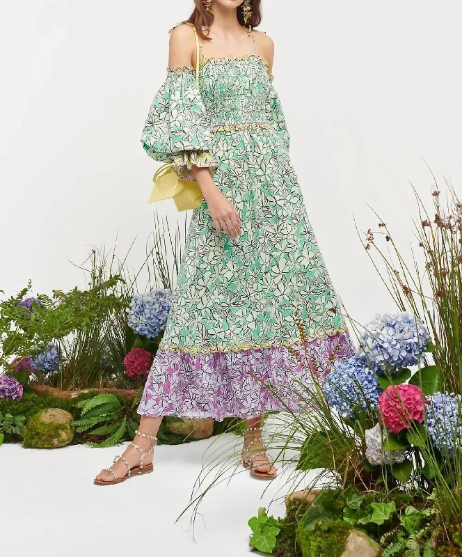 flowy evening dressLurleen Dress In Green