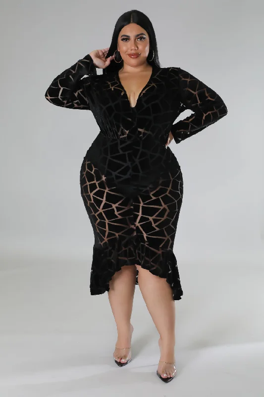 sleek dressKeep The Illusions Dress