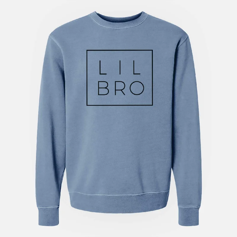 premium gym hoodieLil Bro Boxed - Unisex Pigment Dyed Crew Sweatshirt