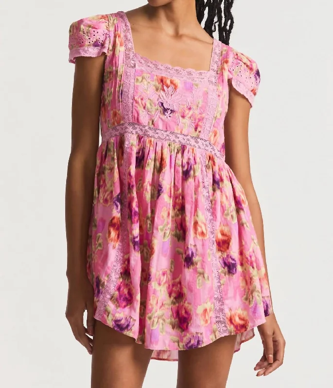 statement dressNutmeg Dress In Wild Pink Rose