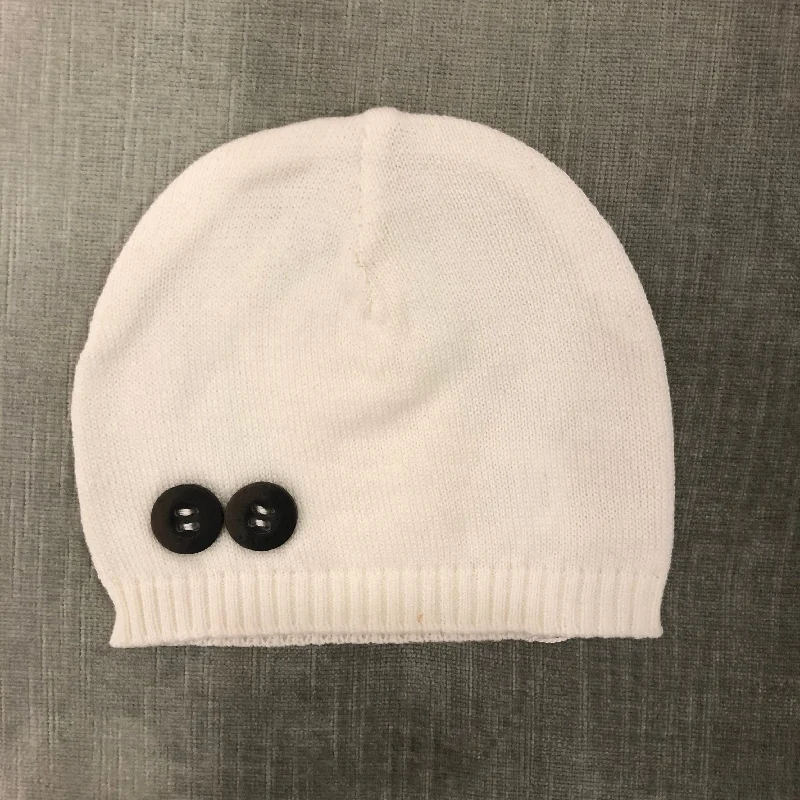 casual shift dressCream Hat with Large Buttons