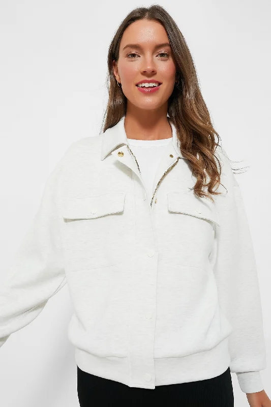 zip-up jacketIvory Marl Elizabeth Jacket