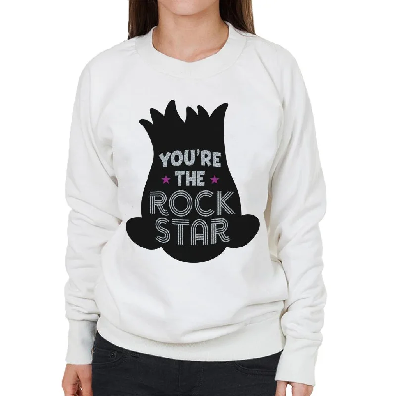 sporty casual hoodieTrolls Silhouette You Are The Rock Star Women's Sweatshirt