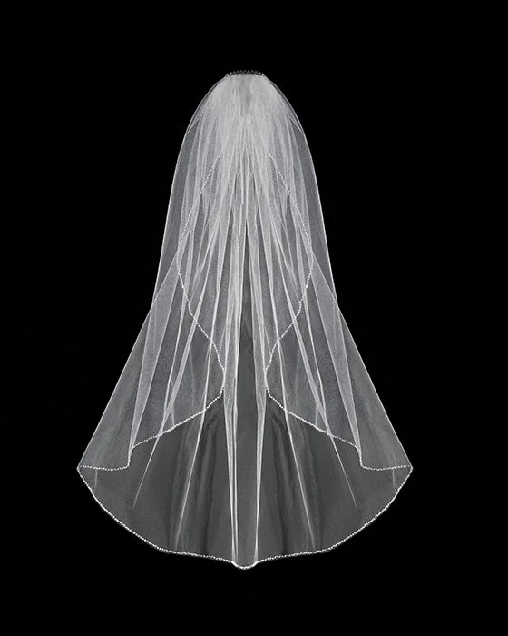 elegant evening dressOpalescent Beaded Veil