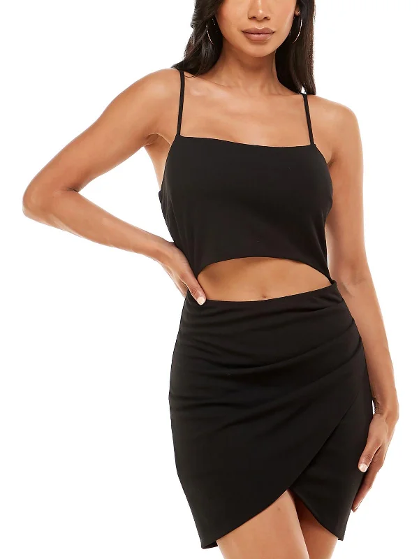 trendy bodycon dressJuniors Womens Cut-Out Mini Bodycon Dress