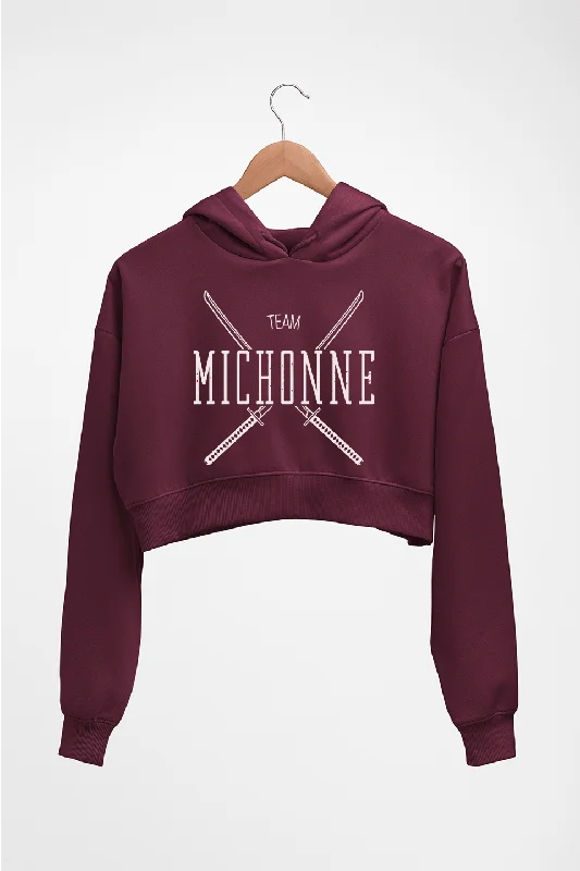 graphic hoodie with printTeam Michonne Crop HOODIE FOR WOMEN