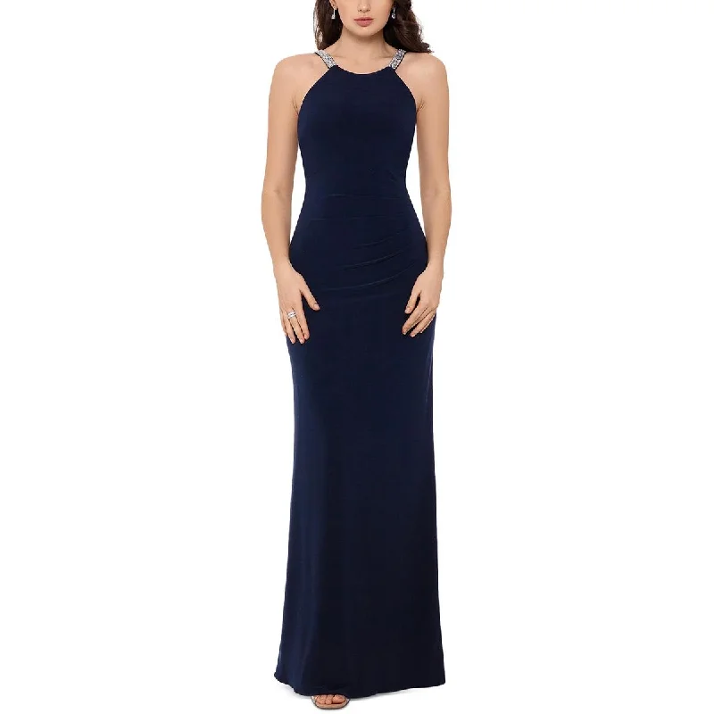 off-the-shoulder dressBetsy & Adam Womens Petites Embellished Formal Evening Dress