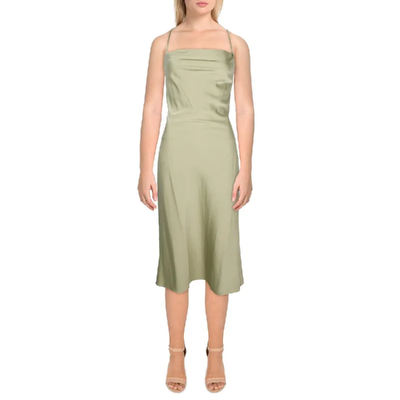 textured dressUndra Celeste New York Womens Lace Up Midi Cocktail And Party Dress