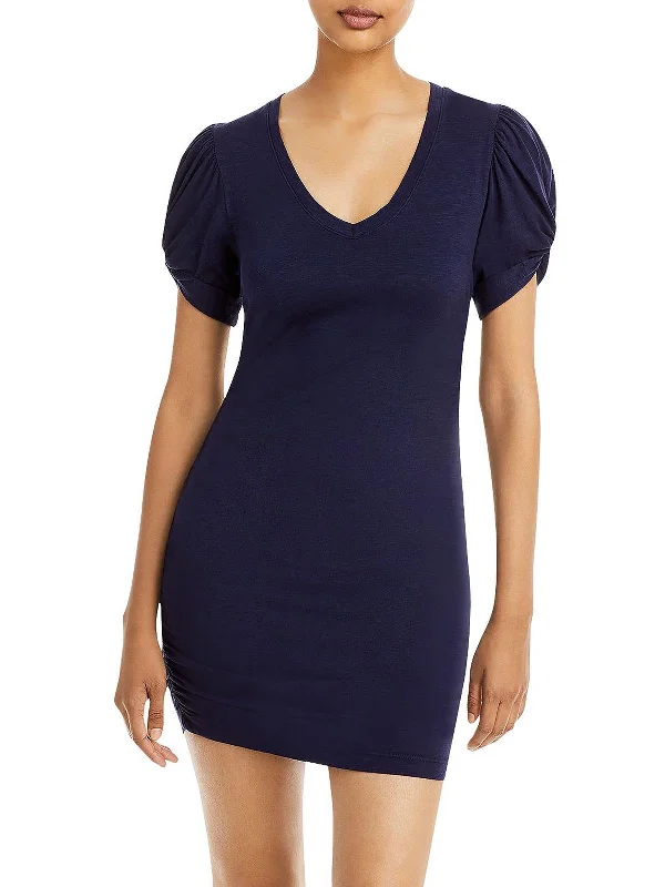 midi dressJuniors Womens V-Neck Mini T-Shirt Dress