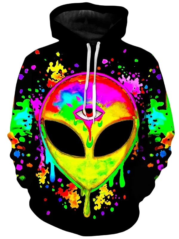 sleek zip-up hoodieSplatter Alien Yellow Unisex Hoodie