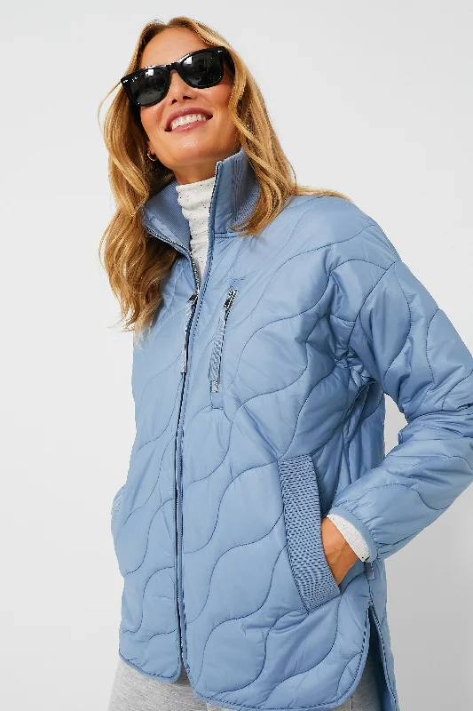 insulated jacketDusty Blue Danea Quilt Jacket