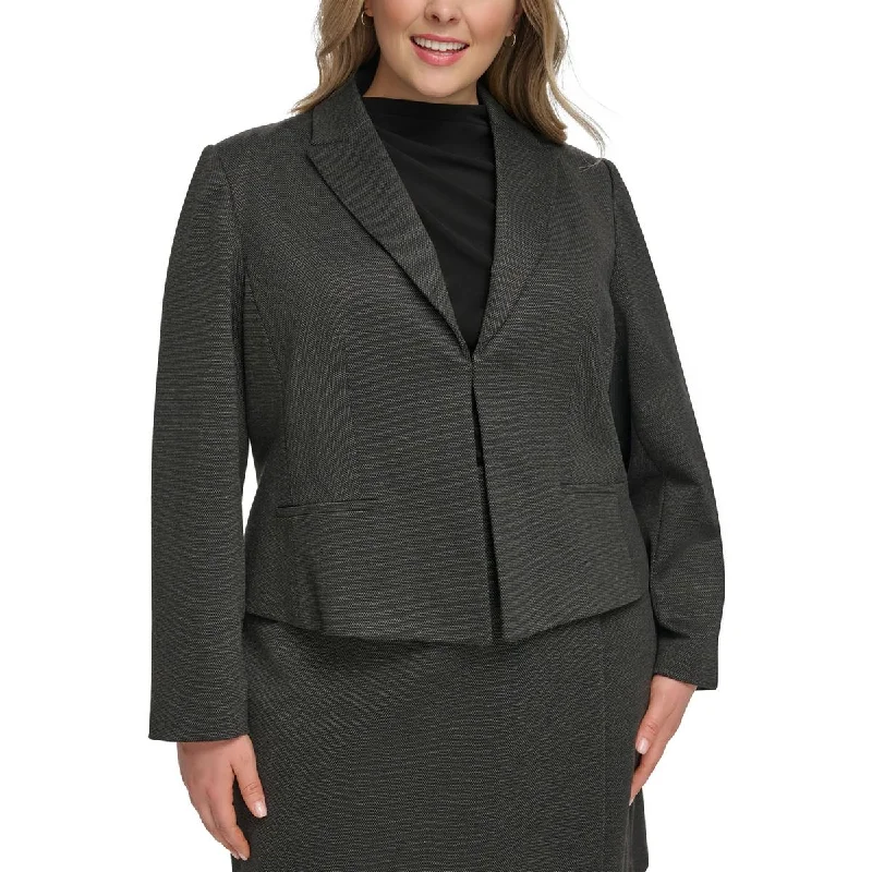 slim fit coatPlus Womens Cropped Business Open-Front Blazer