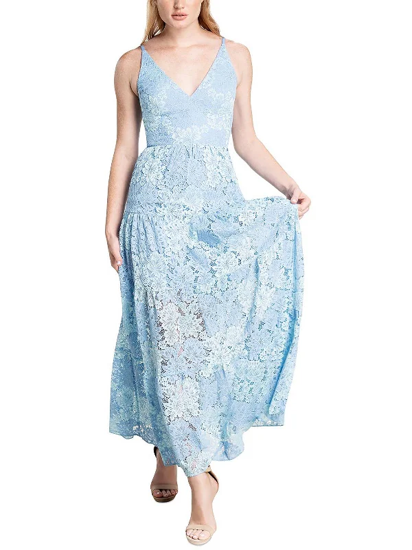 wrap-around dressMelina Womens Lace Maxi Evening Dress