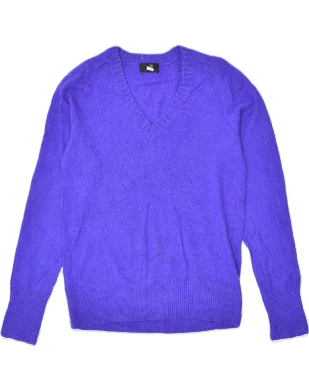 stylish pullover sweatshirtJ. CREW Womens V-Neck Jumper Sweater UK 14 Medium Purple