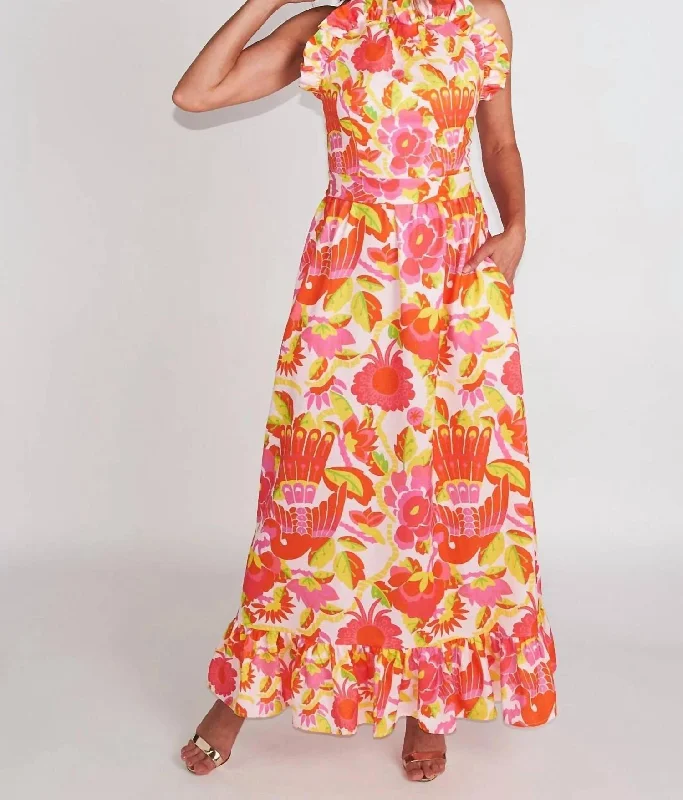 elegant maxi dressDove Maxi Dress In Falconer Sunburst