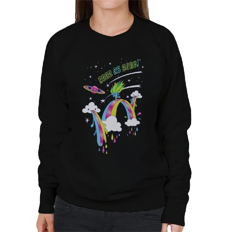 workout-ready hoodieTrolls Good As Gone Rainbow Roller Skating Women's Sweatshirt