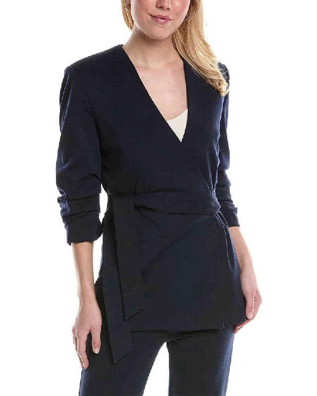 sleek and warm coatHalston Bexley Wool-Blend Jacket