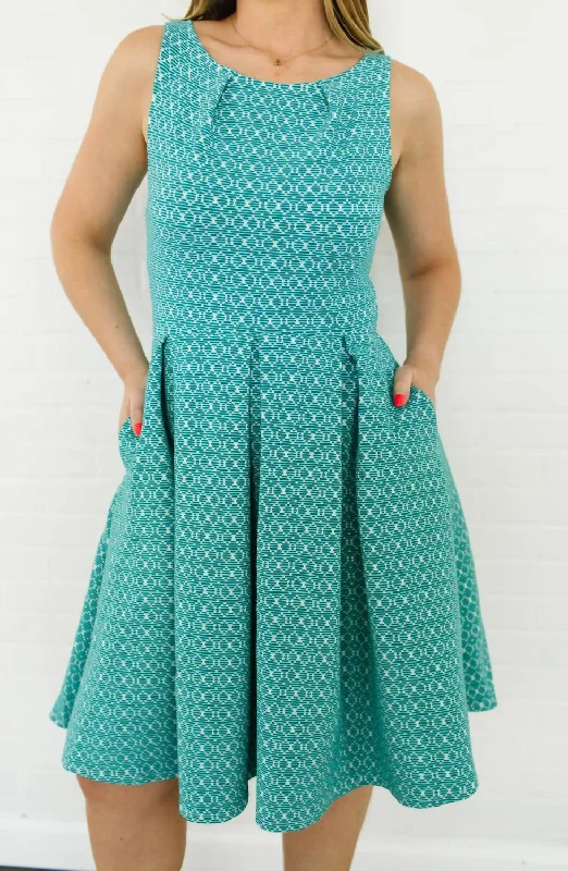 elegant evening dressAnita Fit-And-Flare Dress In Turquoise