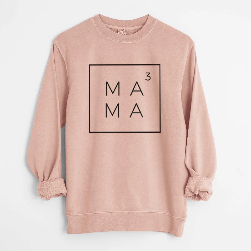 cozy gym sweatshirtMama to the 3rd Power Boxed - Unisex Pigment Dyed Crew Sweatshirt