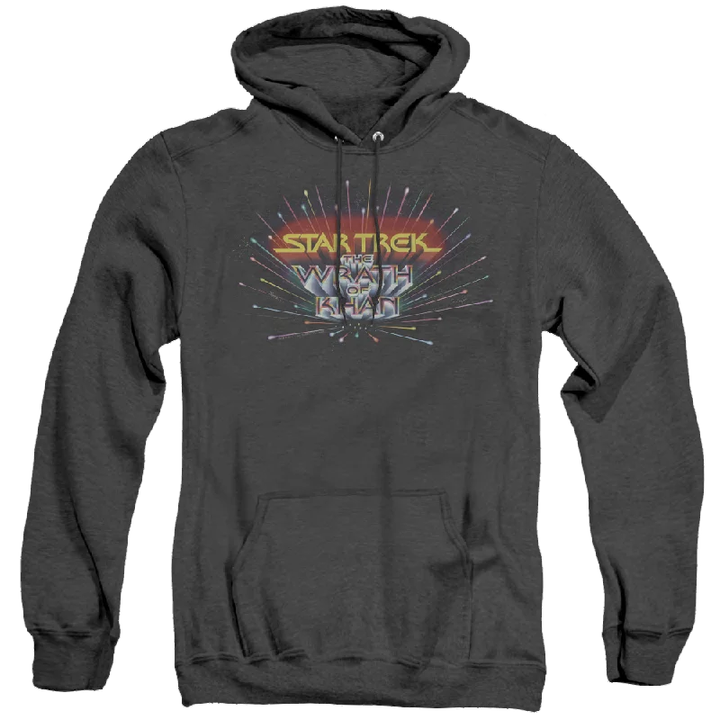 oversized hoodie with drawstringsStar Trek Movies Khan Logo - Heather Pullover Hoodie