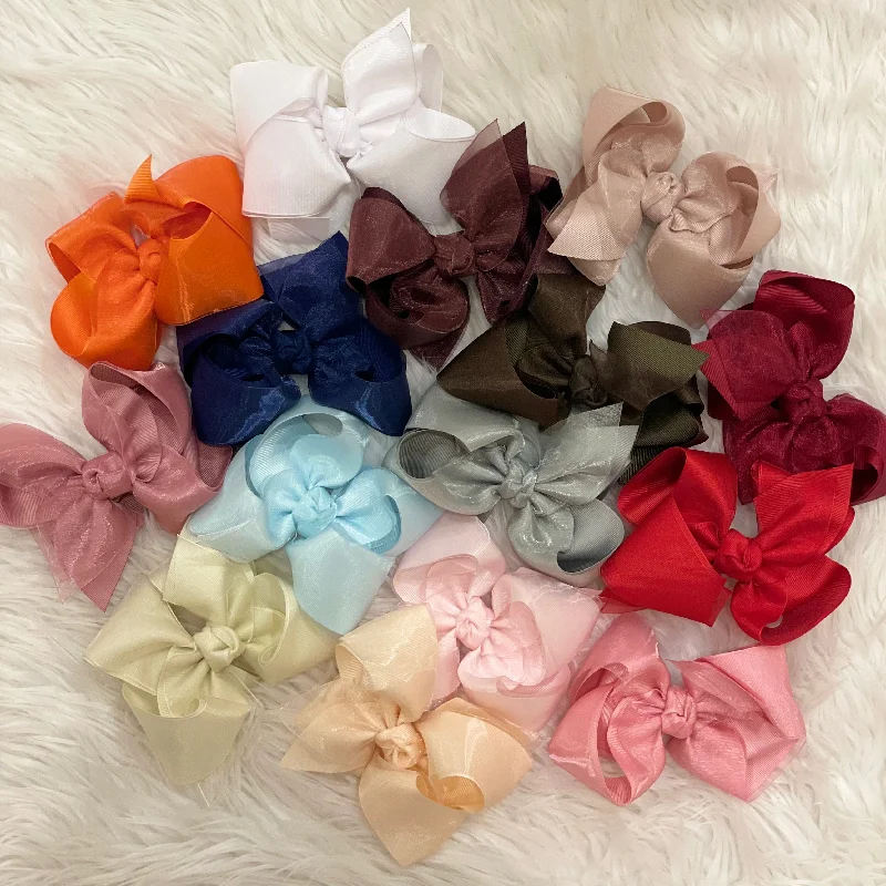 A-line dressOrganza Layered Bow Clip