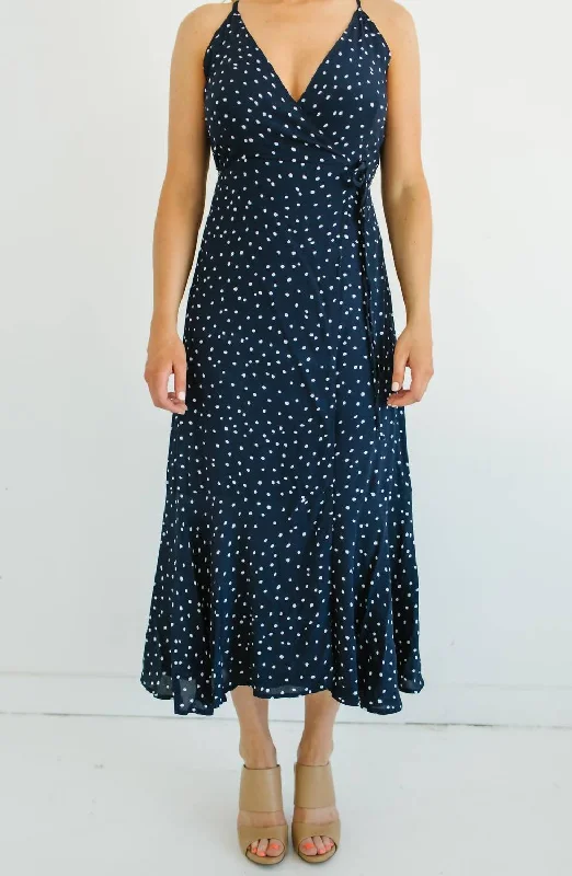 comfy maxi dressThat's A Wrap Maxi Dress In Navy