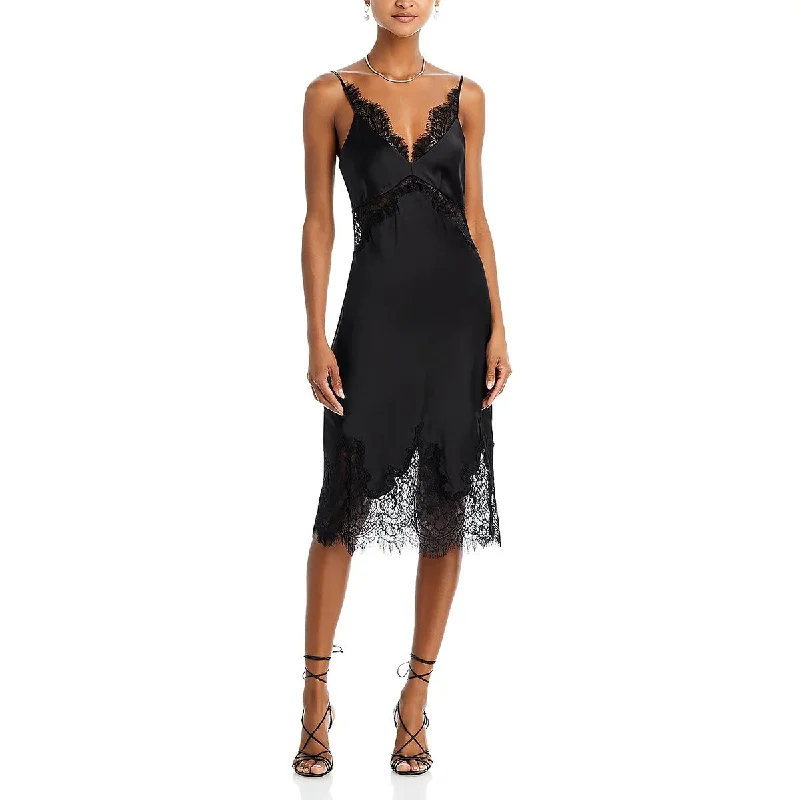 chic slip dressL'Agence Womens Lace Midi Slip Dress