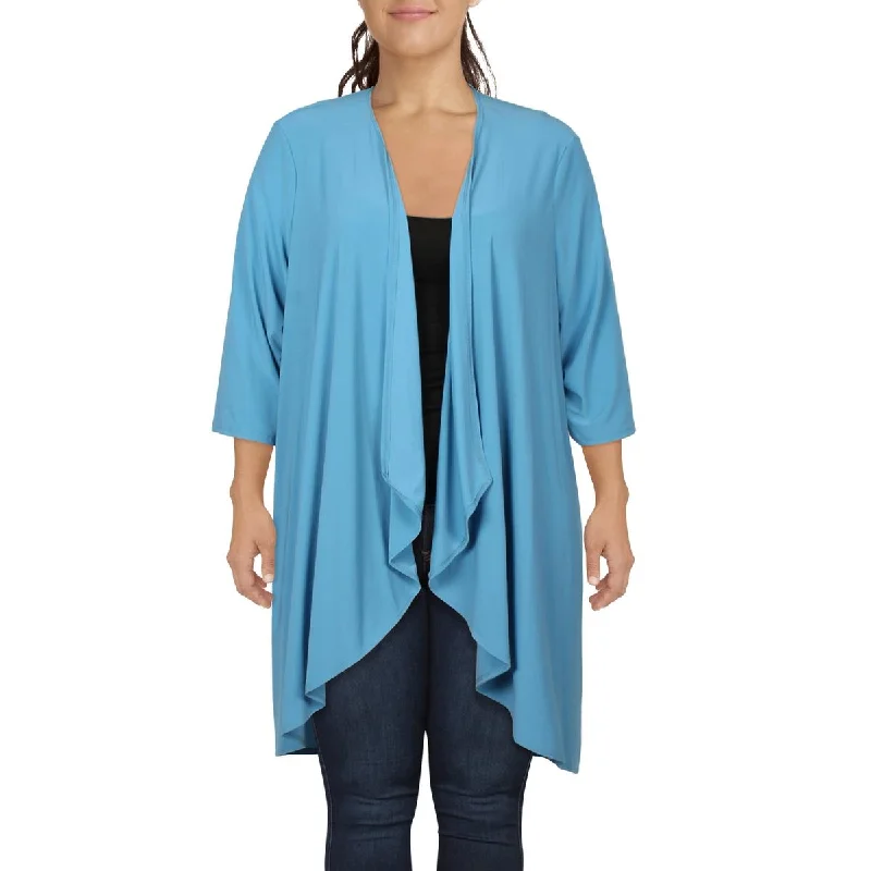 outdoor coatPlus Womens Open Front Drapey Duster Blazer