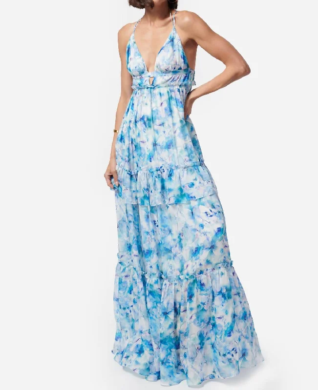 trendy bodycon dressDoris Chiffon Dress Sea Floral