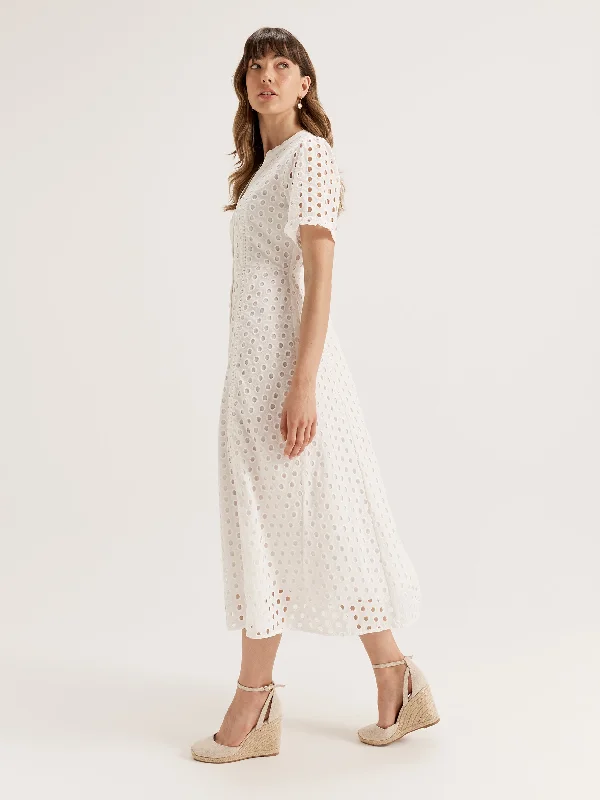 pleated maxi dressSolar Broderie Dress