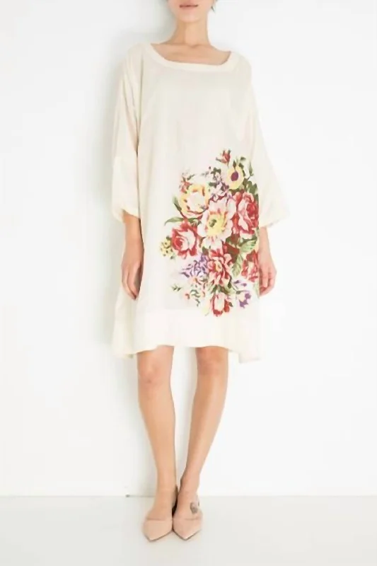 off-shoulder dressSilk Dress In Ivory