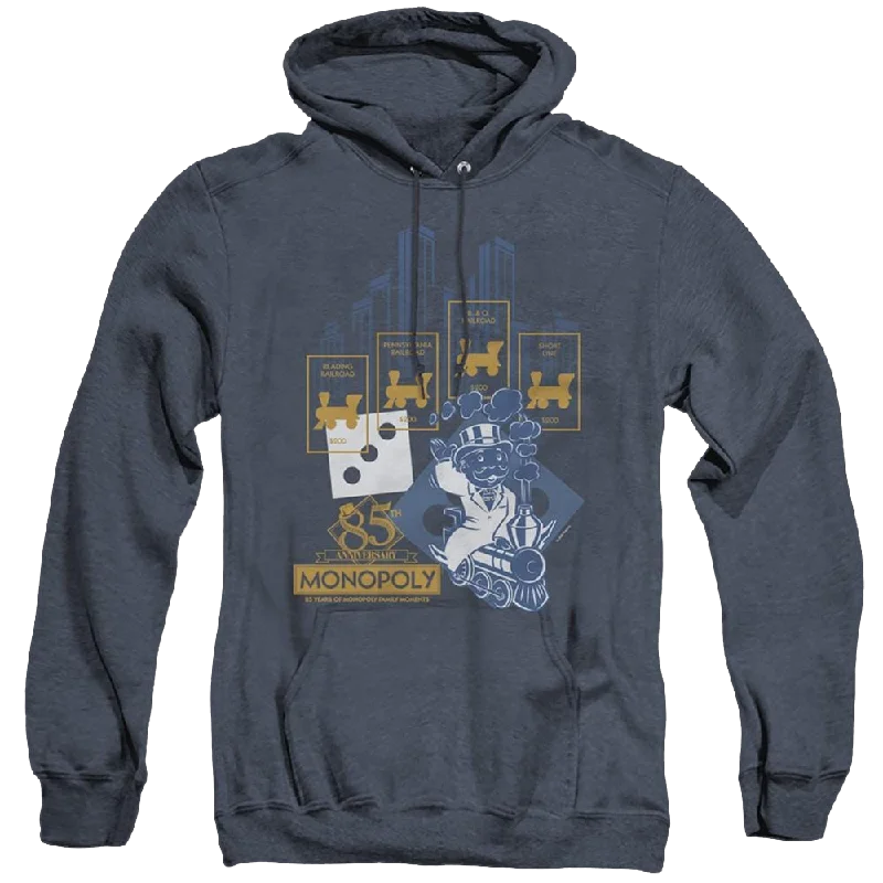 relaxed fit hooded sweatshirtMonopoly The True Railroad Tycoon - Heather Pullover Hoodie