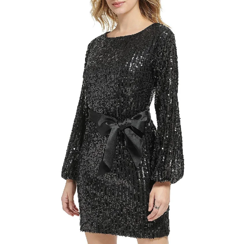 layered dressKarl Lagerfeld Paris Womens Sequined Mini Cocktail and Party Dress