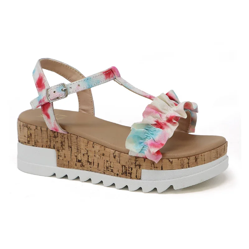 modern dressGirls Tye Dye Wedge Sandal