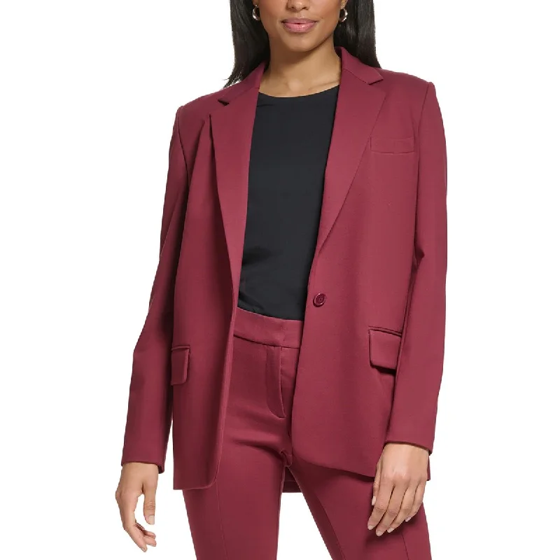 tailored blazer coatWomens Crepe One-Button Blazer