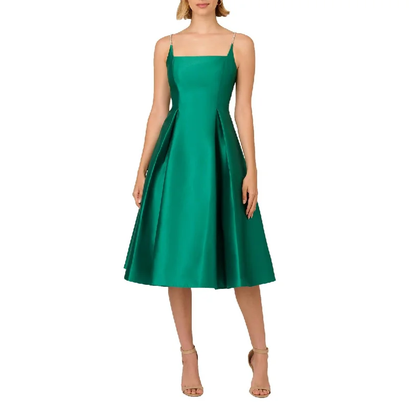 A-line dressAdrianna Papell Womens Embellished Mikado Midi Dress