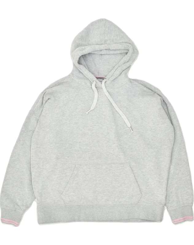 fashion hoodieJACK WILLS Womens Hoodie Jumper UK 14 Medium Grey Cotton