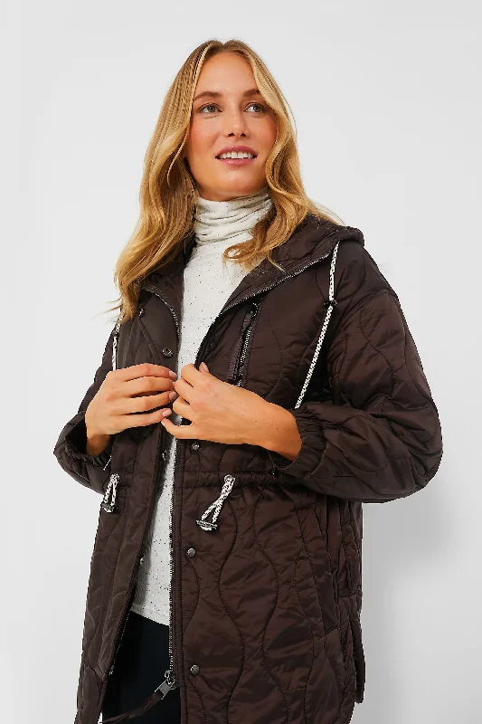 utility coatCoffee Bean Caitlin Quilt Jacket