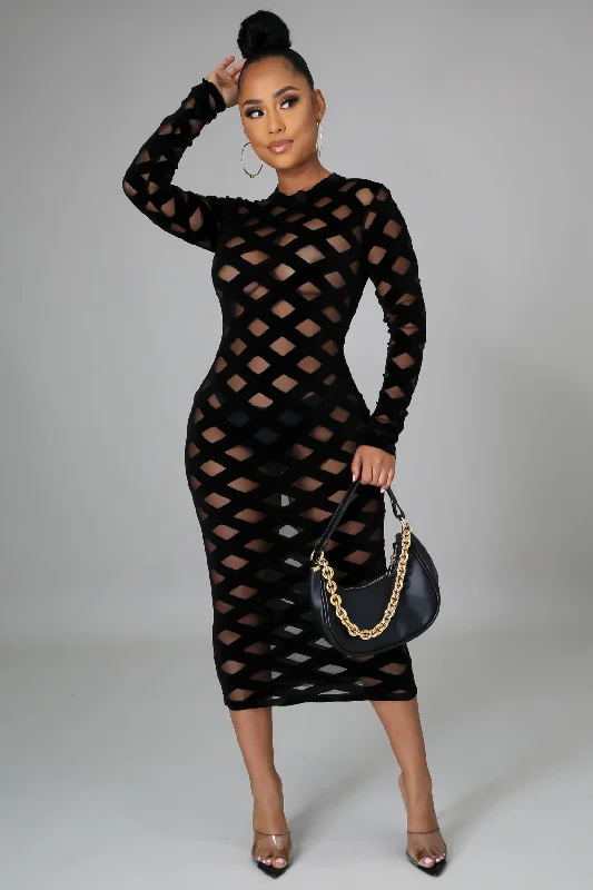 stylish party dressShowing Out Midi Dress