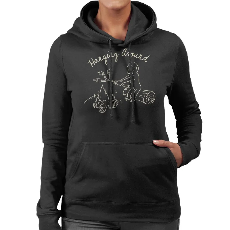 comfortable stylish hoodieCurious George Hanging Around The Campfire Women's Hooded Sweatshirt