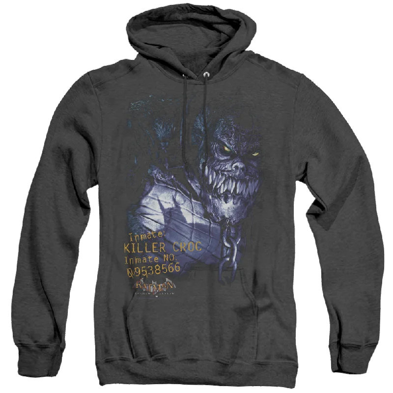 fashion-forward hoodieBatman Arkham Asylum Arkham Killer Croc - Heather Pullover Hoodie