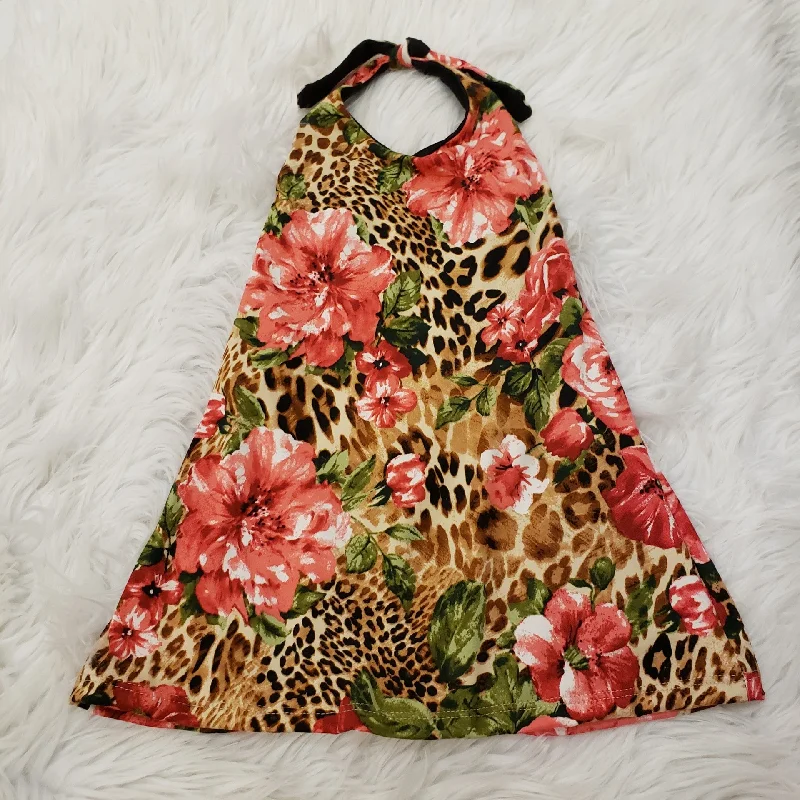 wrap-around dressLeopard Rose Halter Dress