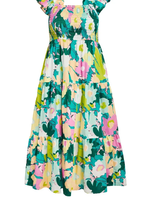 pleated dressThe Bray Dress In Spring Meadow