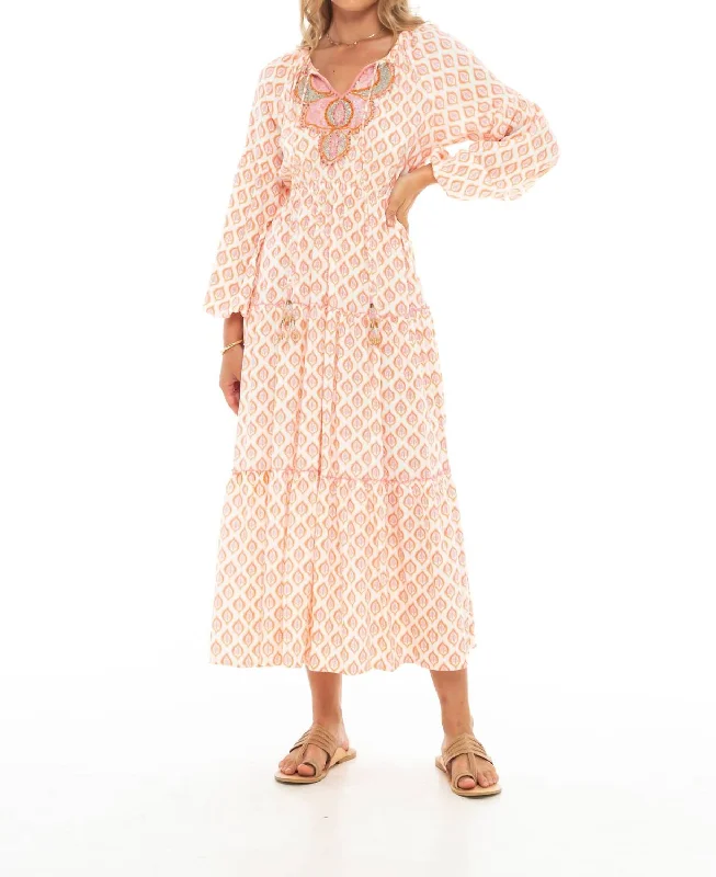 oversized dressJaipur Lisbon Long Dress In Coral