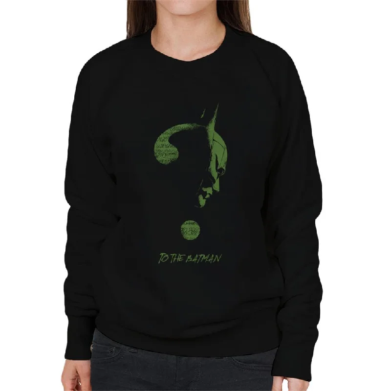 eco-friendly sports hoodieThe Batman Riddler Question Mark Women's Sweatshirt