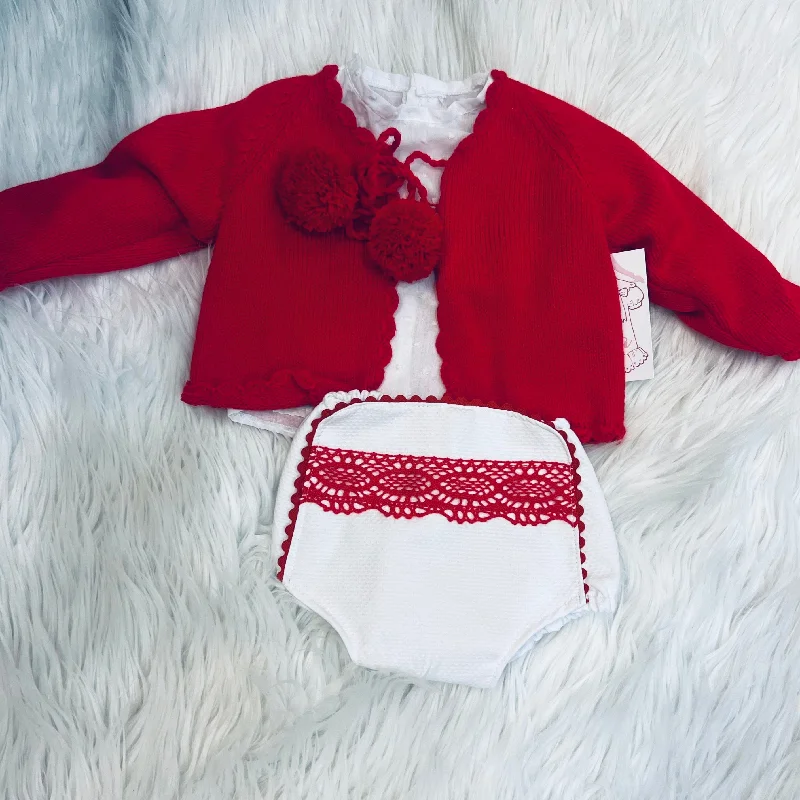 chic wrap dressBoys Red Knit Set