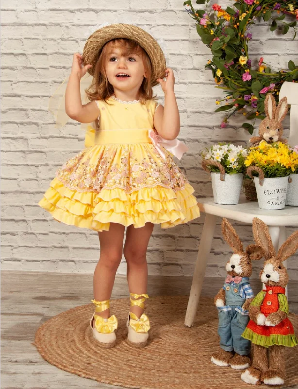 wrap-around dressSonata Yellow Floral Dress