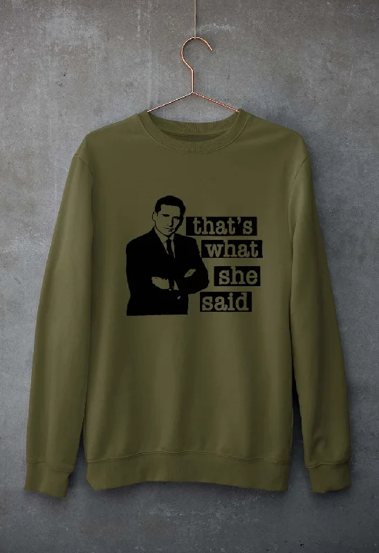 lightweight workout sweatshirtMichael Scott That's What She Said Unisex Sweatshirt for Men/Women